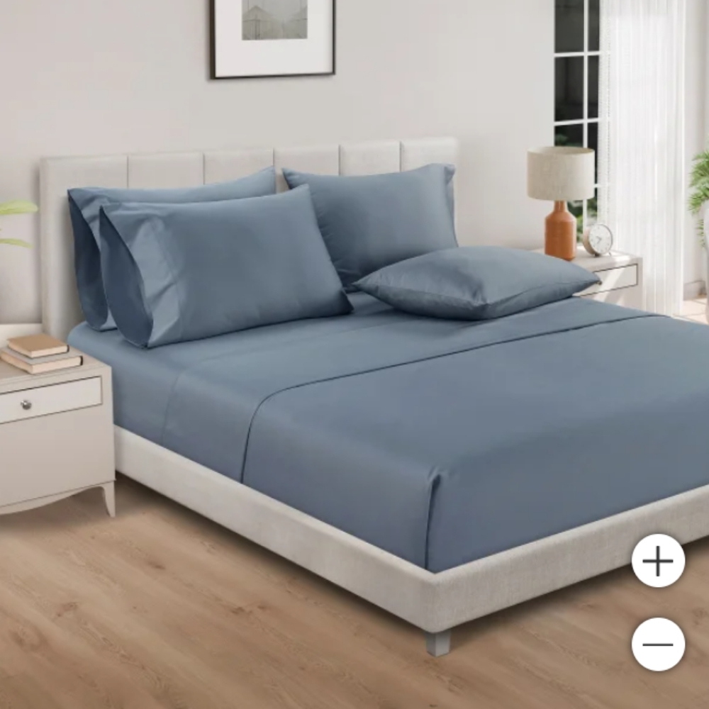(5)Pure Earth Organic 300 Thread Count 6-piece Sheet Set